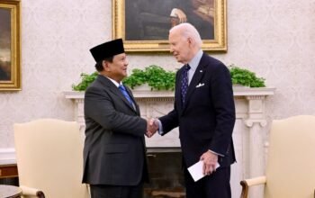 Presiden Prabowo Subianto bertemu Presiden AS Joe Biden di Washington DC, AS, Selasa (12/11/2024) waktu setempat. (Dok. Setpres)