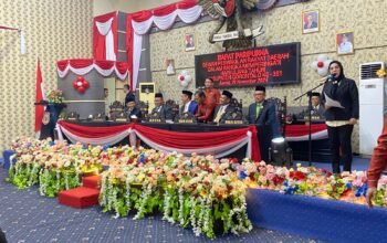 Rapat Paripurna Istimewa DPRD dalam rangka Hari Ulang Tahun (HUT) ke-351 Kabupaten Gorontalo, Jum'at (29/11/2024). (Foto: Ist).