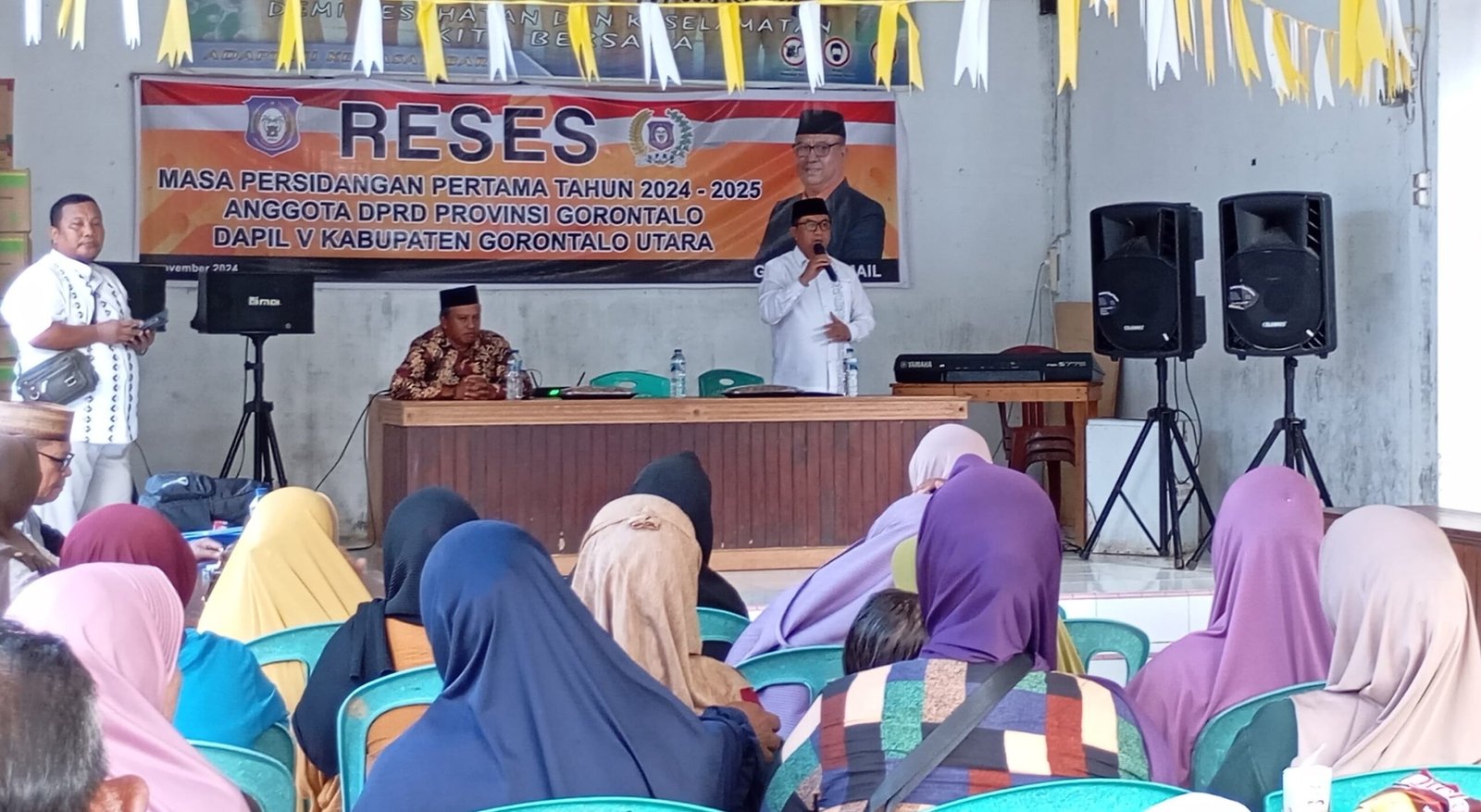 Anggota Dewan Perwakilan Rakyat Daerah (DPRD) Provinsi Gorontalo, Gustam Ismail, gelar reses di Desa Sigaso, Kecamatan Atinggola. Jumat (15-11). (Foto: Gotimes.id)