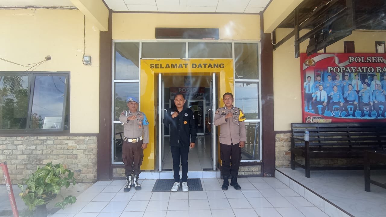 Polsek Popayato Barat Rusak, Ternyata Hoaks. (Foto: Humas Polda Gorontalo)