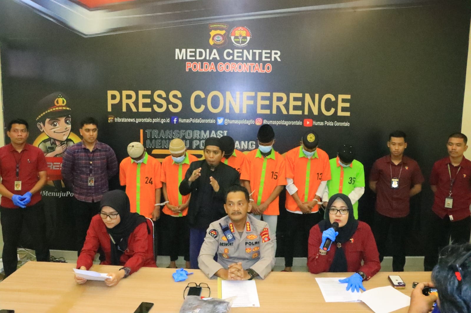 Polda Gorontalo Tetapkan Tersangka dalam Kasus Pencabulan Anak Dibawah Umur. (Foto: Humas Polda Gorontalo)