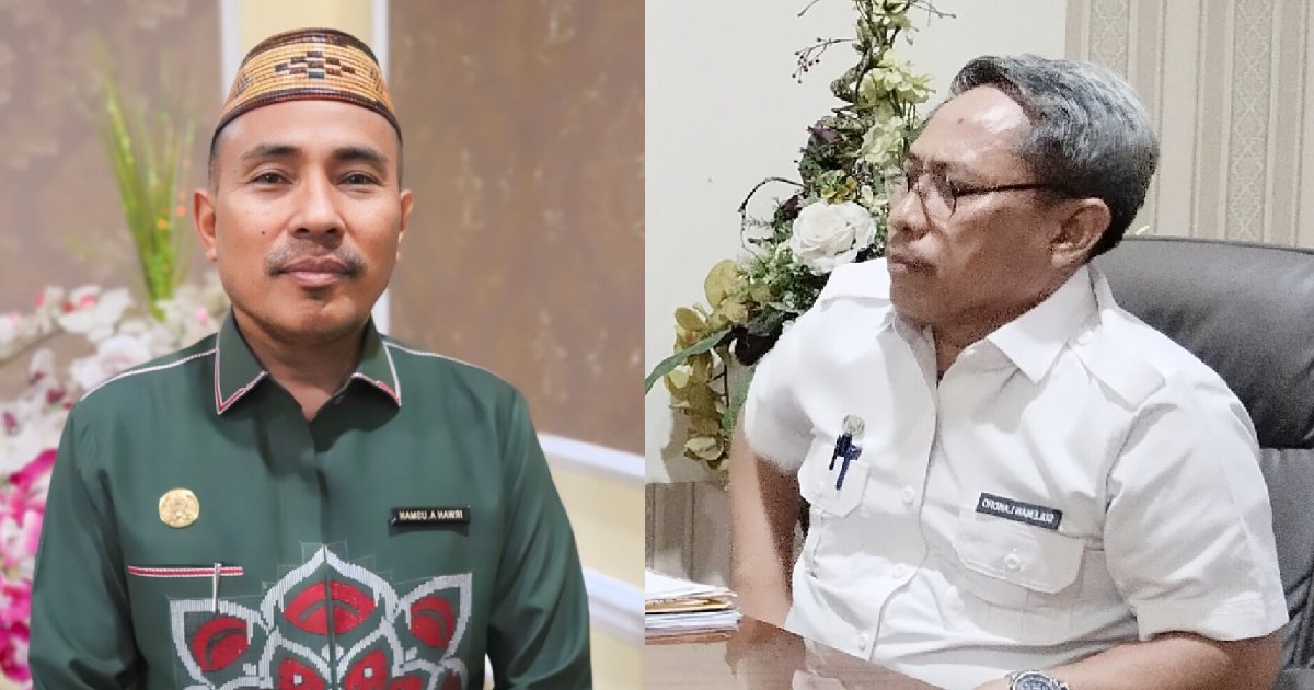 Ketua PGRI Gorut, Irwan A. Usman (Kiri) dan Sekertaris Daerah Gorut, Suleman Lakoro (Kanan). (Foto: Gotimes.id)