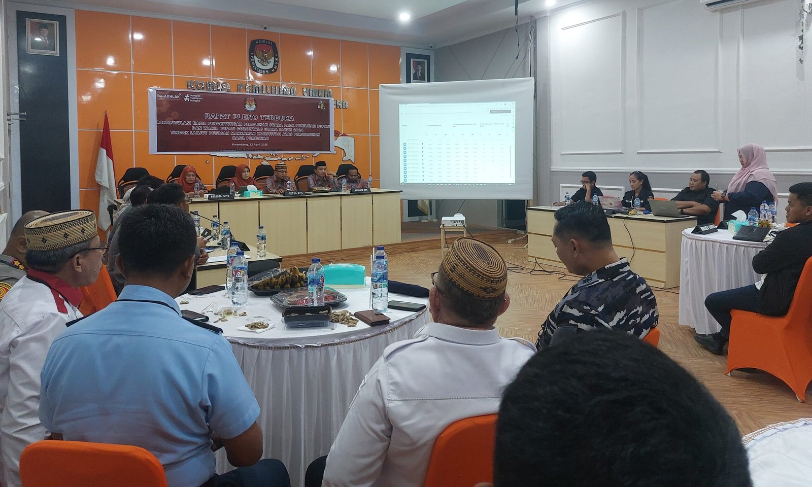 KPU Gorut, Pleno Terbuka, Rekapitulasi Suara, Pilbup 2024, Putusan MK. (Foto: Gotimes)