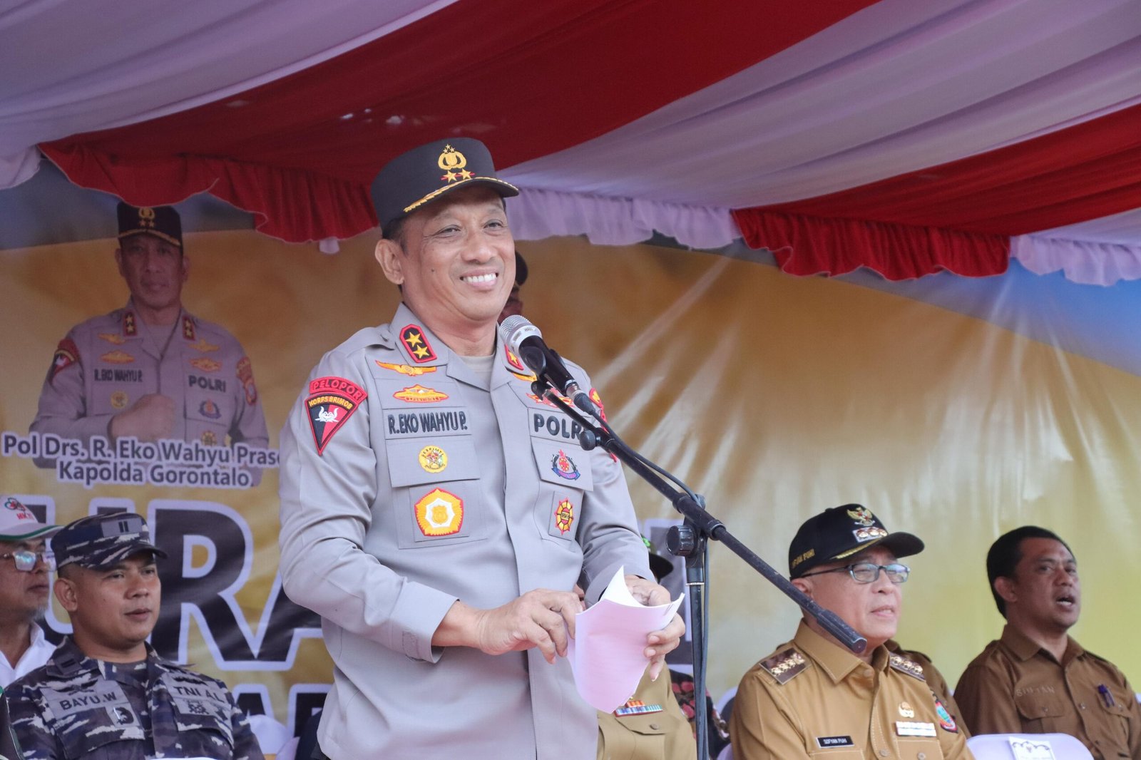 Kapolda Gorontalo Hadiri Panen Jagung Bersama Gubernur dan Forkopimda. (Foto: Humas Polda Gorontalo)