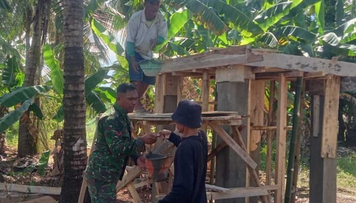 TMMD dan Warga Botumobungo Bangun Akses Air Bersih
