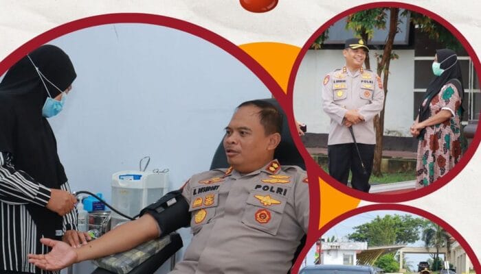 Kapolres Pohuwato Bantu Pasien Operasi Lewat Donor Darah