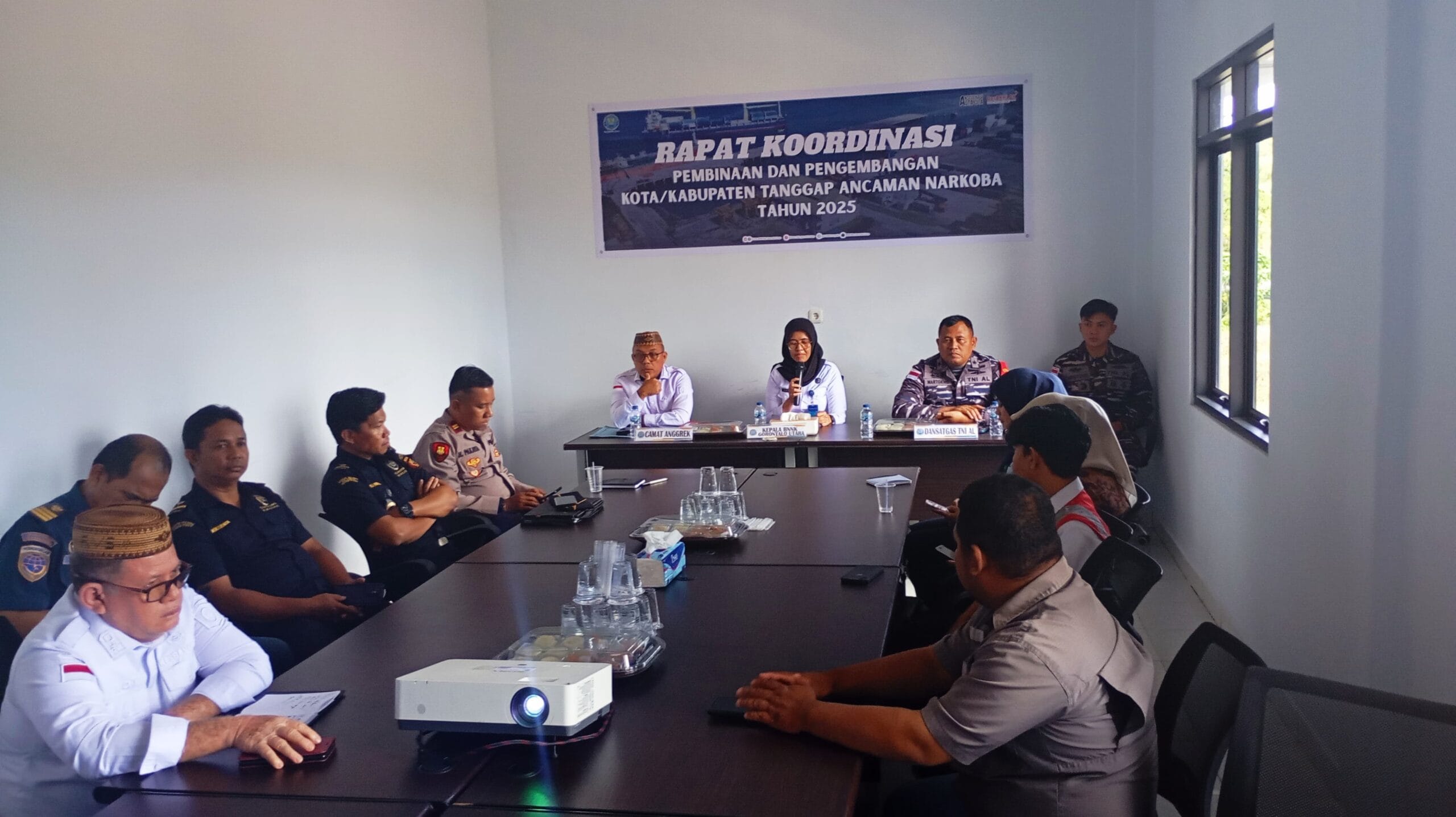 BNNK Gorontalo Utara Gelar Rapat Koordinasi Tanggulangi Ancaman Narkoba Tahun 2025. (Foto: Gotimes)