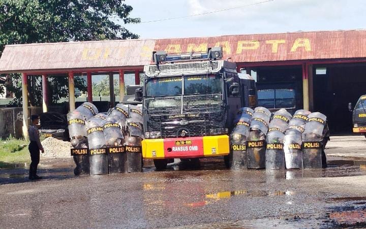 Dit Samapta Gorontalo Siapkan Personel Hadapi Potensi Huru Hara Lewat Latihan Intensif. (Foto: Humas Polda Gorontalo)
