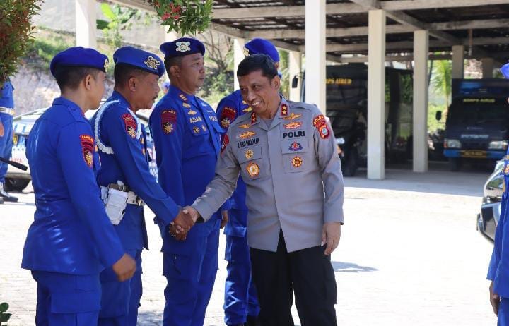 Irjen Eko Wahyu Prasetyo Tinjau Kesiapan Operasional Ditpolairud. (Foto: Humas Polda Gorontalo)
