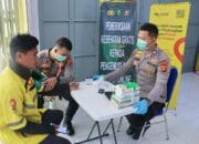 Jelang Hari Bhayangkara ke-79, Polda Gorontalo Layani 544 Pengemudi Ojol Secara Gratis. (Foto: Humas Polda Gorontalo)