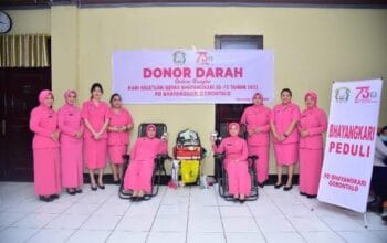 Donor Darah Bhayangkari Gorontalo: Wujud Nyata Kepedulian Sosial. (Foto: Humas Polda Gorontalo)