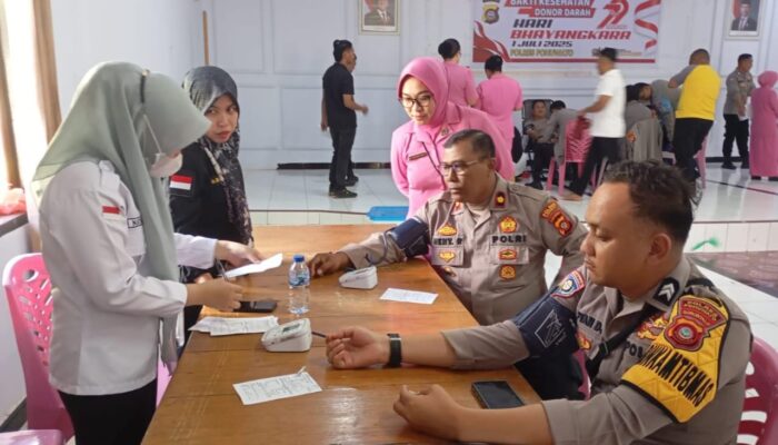 Demi Kemanusiaan, Polres Pohuwato Gelar Donor Darah Jelang Hari Bhayangkara ke-79