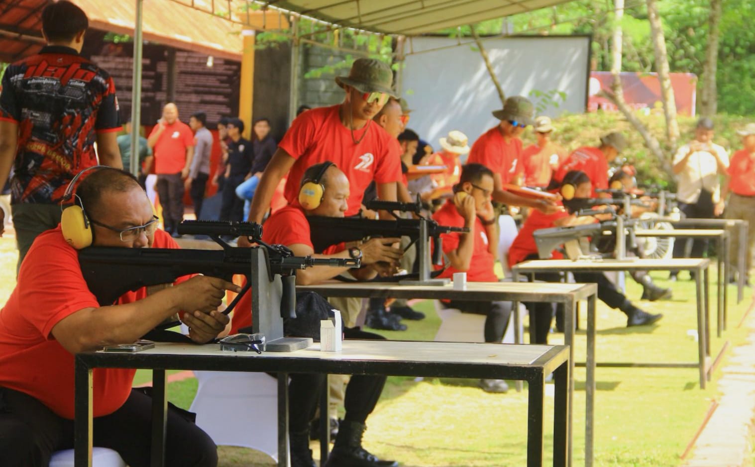 Jelang Hari Bhayangkara ke-79, Polda Gorontalo Sukses Gelar Kejuaraan Menembak. (Humas Polda Gorontalo)