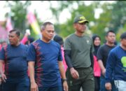 HUT Bhayangkara ke-79, Polres Pohuwato Bersama Forkopimda Gelar Olahraga Bersama