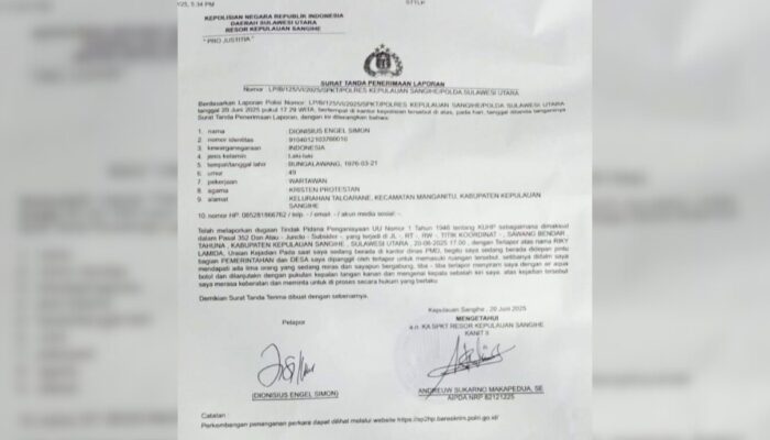 Lagi, Wartawan Lapor Polisi Terkait Dugaan Penganiayaan oleh Opo Lao