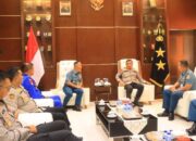 Perkuat Sinergi, Kapolda Gorontalo Terima Kunjungan Kehormatan Danlantamal VIII