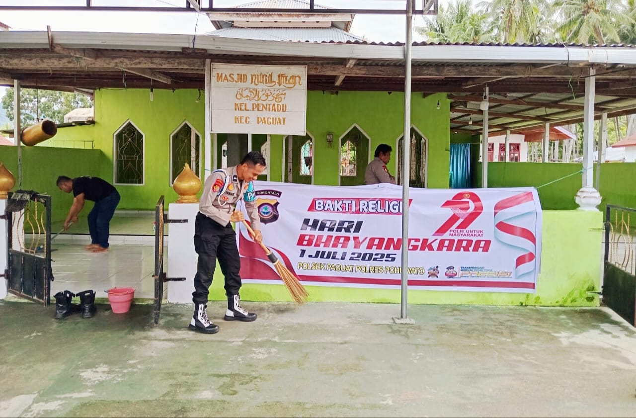 Sambut Hari Bhayangkara ke-79, Polres Pohuwato Gelar Bakti Religi di Tempat Ibadah. (Foto: Humas Polres Pohuwato)