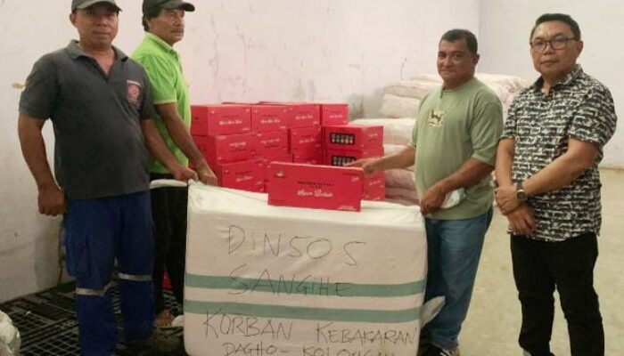 Dinsos Sangihe Jemput Langsung Bantuan untuk Korban Kebakaran dari Kemensos