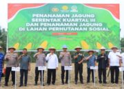 Dukung Ketahanan Pangan, Wakapolda Gorontalo Ikut Tanam Jagung Serentak
