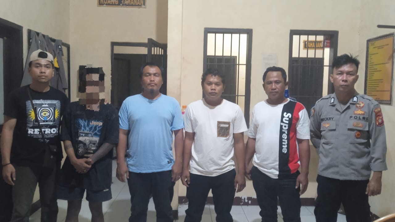 Polsek Paguat dan Unit Buser Polres Pohuwato Ringkus Pelaku Penganiayaan. (Foto: Humas Polres Pohuwato)