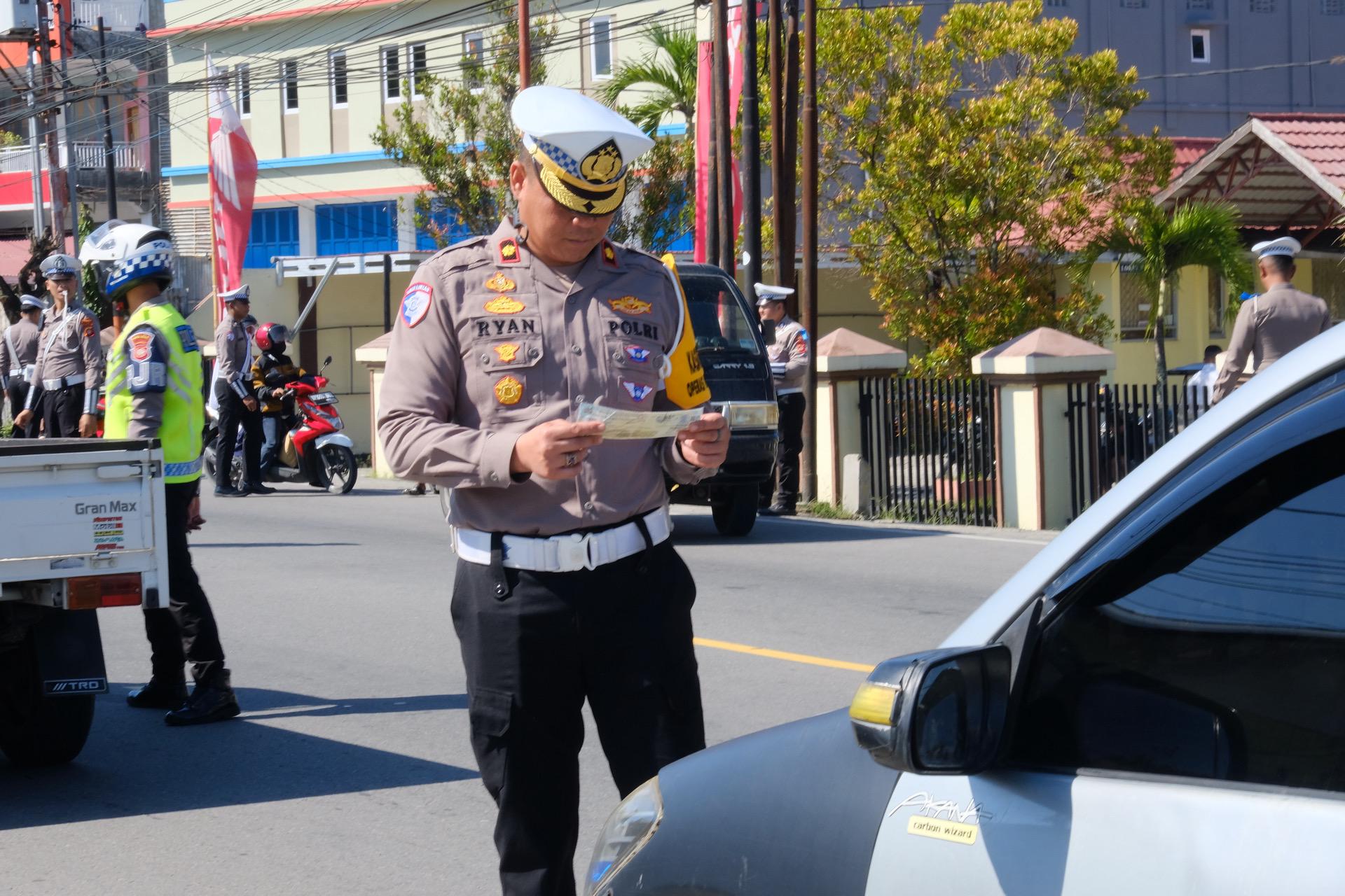 Hari Kedelapan Operasi Patuh, Pelanggaran Lalu Lintas Masih Marak. (Foto: Humas Polda Gorontalo)