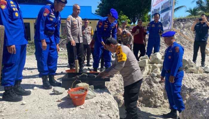 Kapolda Gorontalo Letakkan Batu Pertama Pembangunan Mushola di Ditpolairud