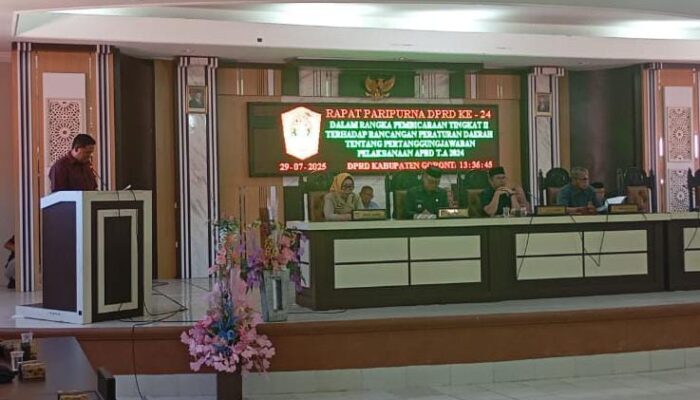 Paripurna DPRD Gorut Bahas dan Setujui Ranperda Pertanggungjawaban APBD 2024
