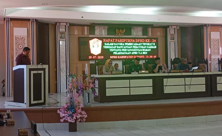 Paripurna DPRD Gorut Bahas dan Setujui Ranperda Pertanggungjawaban APBD 2024. (Foto: GoTimes)
