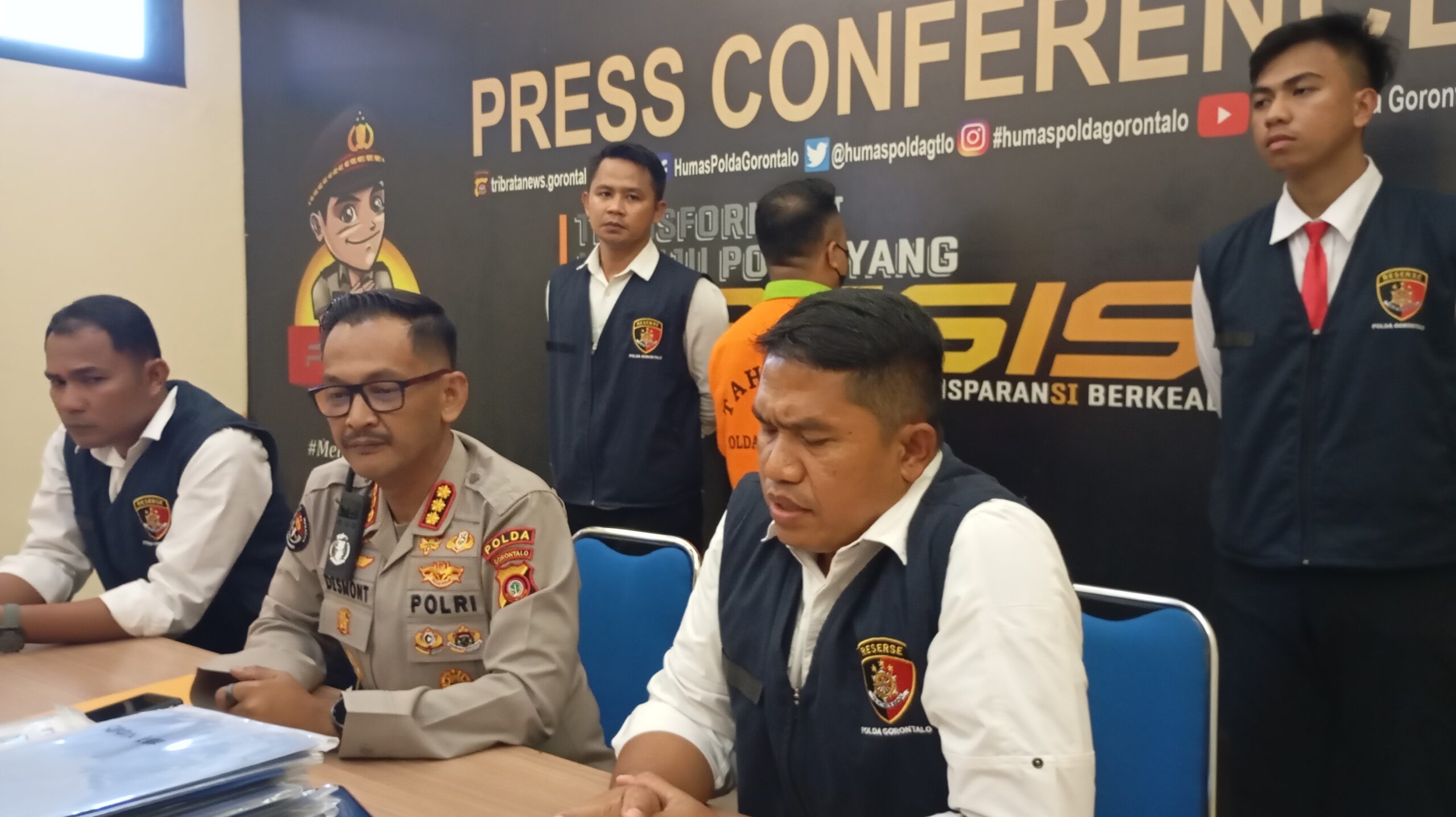 Polda Gorontalo Resmi Tetapkan Tersangka Korupsi KUR di BRI. (Foto: GoTimes)