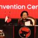 Ketua Umum PDI-P Megawati Soekarnoputri saat berpidato dalam acaraBimbingan Teknis (Bimtek) Anggota DPR-DPRD Fraksi PDI-P se-Indonesia di Bali Beach Convention Center, Rabu (30/7/2025).(Dokumentasi Humas PDI-P.)