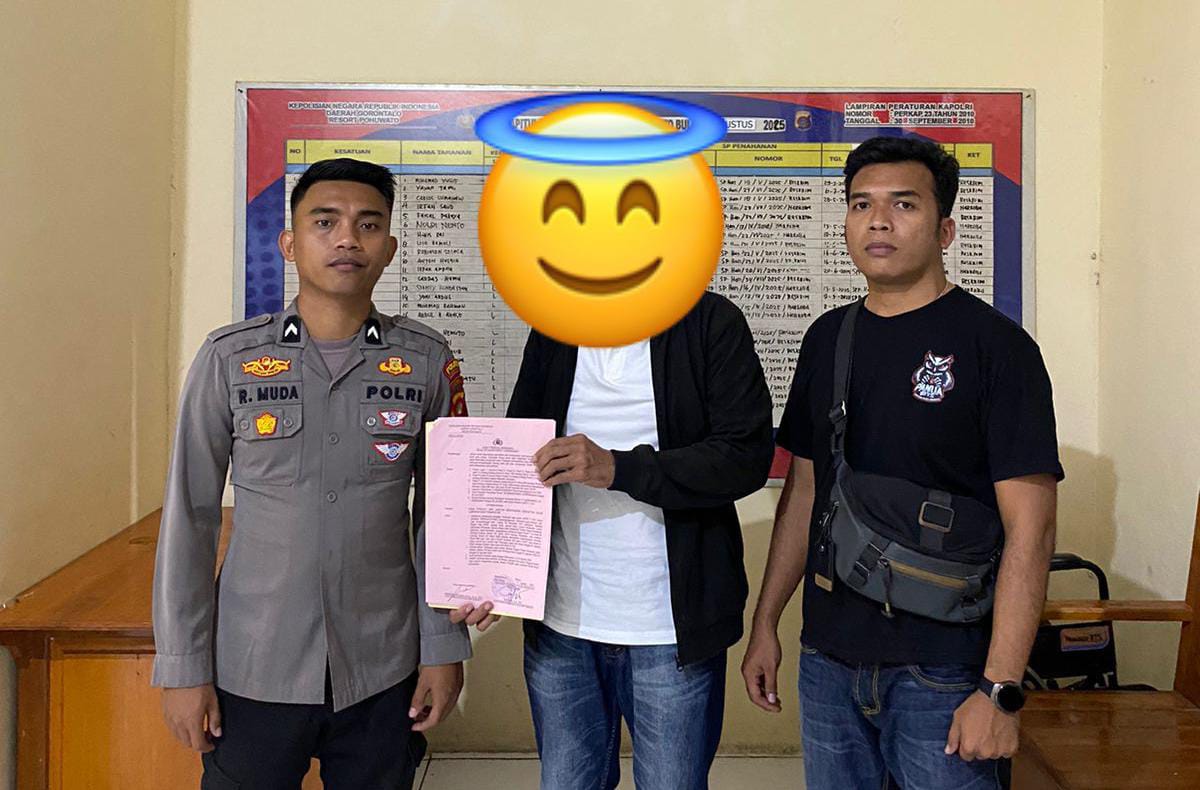Polres Pohuwato Tahan PNS Terduga Pemalsu Akta Kematian. (Foto: Humas Polda Gorontalo)
