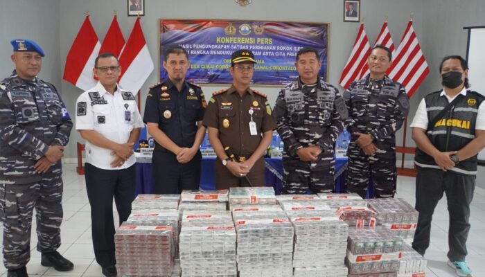 Kajari Kabupaten Gorontalo Hadiri Pengungkapan Penyelundupan Rokok Ilegal