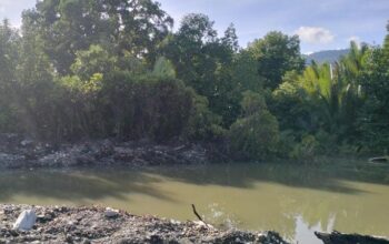 Pekerjaan normalisasi sungai pada tahun 2024 di desa Buluwatu, Kecamatan Sumalata Timur. (Foto: Ist)
