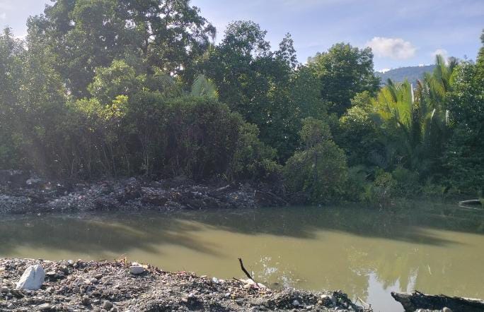 Pekerjaan normalisasi sungai pada tahun 2024 di desa Buluwatu, Kecamatan Sumalata Timur. (Foto: Ist)
