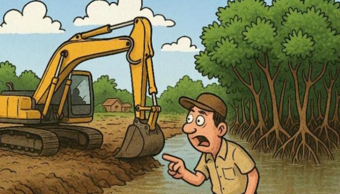 Pernyataan Berbeda Soal Normalisasi Sungai Buluwatu, Desa Akui Sentuh Mangrove, Camat Tegas Membantah