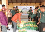 Dandim 1314/Gorut Bagikan Beras dan Bendera di Gerakan Pangan Murah Sumalata