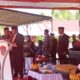 Anggota DPRD Gorontalo Utara, Lukum Diko saat membacakan teks proklamasi pada Upacara peringatan Hari Ulang Tahun (HUT) Kemerdekaan Republik Indonesia ke-80 di Kecamatan Anggrek. (Foto: GoTimes/Febri)