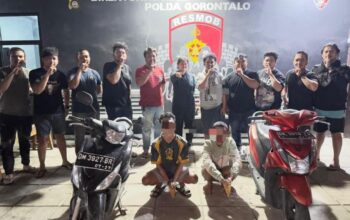 Resmob Polda Gorontalo Tangkap Dua Pelaku Curanmor dalam 24 Jam. (Foto: Humas Polda Gorontalo)