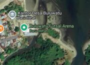 Tangkapan Google Maps pada koordinat pekerjaan normalisasi sungai di Buluwatu. (Foto: GoTimes/Febri)