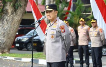 Kapolda Gorontalo Pimpin Apel Siaga Hadapi Potensi Demo. (Foto: Humas Polda Gorontalo)