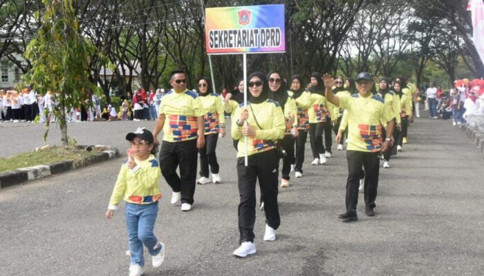 Sekretariat DPRD Gorut Tampil Kompak di Pencanangan HUT RI ke-80