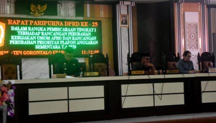 DPRD Gorontalo Utara Gelar Paripurna Bahas Perubahan KUA-PPAS 2025