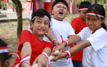 Ilustrasi lomba 17-an (Foto: Getty Images/Gratsias Adhi Hermawan)