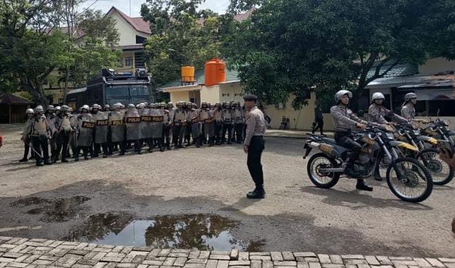 Polda Gorontalo Tingkatkan Kesiapsiagaan Personel Lewat Latihan Dalmas. (Foto: Humas Polda Gorontalo)