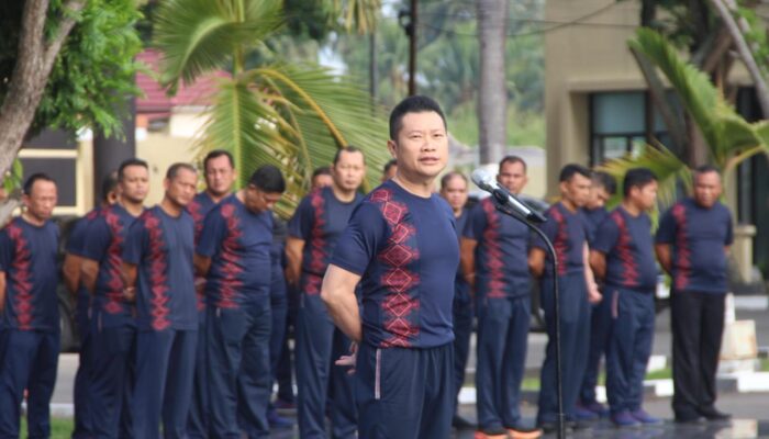 Kesehatan Jadi Investasi Utama, Pesan Kabid Dokkes Polda Gorontalo di Apel Pagi