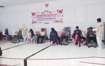 22 Kantong Darah Terkumpul dalam Rangka Semarak HUT Humas Polri ke-74 di Polres Pohuwato 6 22 Kantong Darah Terkumpul dalam Rangka Semarak HUT Humas Polri ke-74 di Polres Pohuwato. (Foto: Humas Polres Pohuwato)