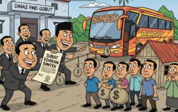 Dinas PMD Gorut Diduga Intervensi Desa untuk Ikut Bimtek BKAD 3 Ilustrasi AI