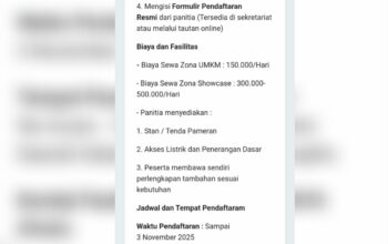 Pelaku UMKM Teriak, Harga Sewa Lokasi Pada Festival Seni Budaya Menggila 3 Info harga sewa lokasi untuk pelaku UMKM yang disebar dalam grup WA. (Foto: Dok. Ist)