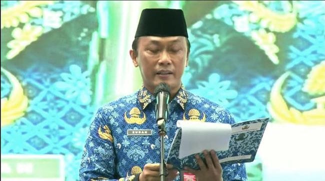 Ketua Umum Dewan Pengurus Korps Pegawai Republik Indonesia (KORPRI) Nasional, Zudan Arid Fakrullah (Foto: Tangkapan Layar via Youtube Ditjen Dukcapil KDN)