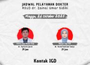 RSUD dr. Zainal Umar Sidiki Sediakan Layanan Dokter Jaga 24 Jam pada Minggu, 26 Oktober 2025